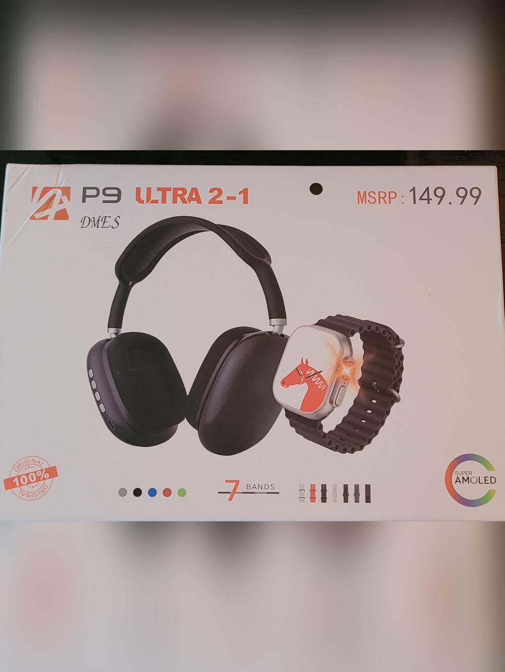 Ultra 2-1 Headphones & Smartwatch with Band Set